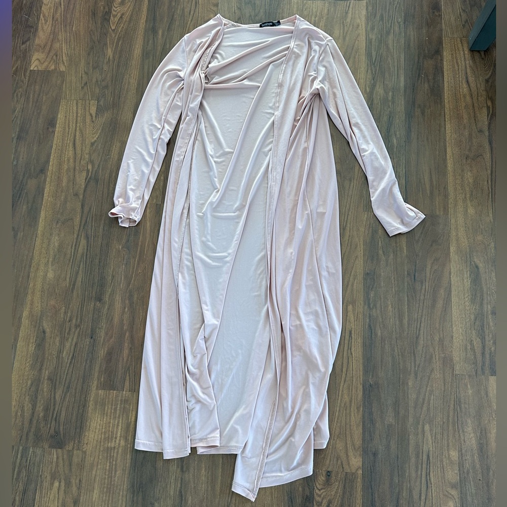 Long pink cardigan